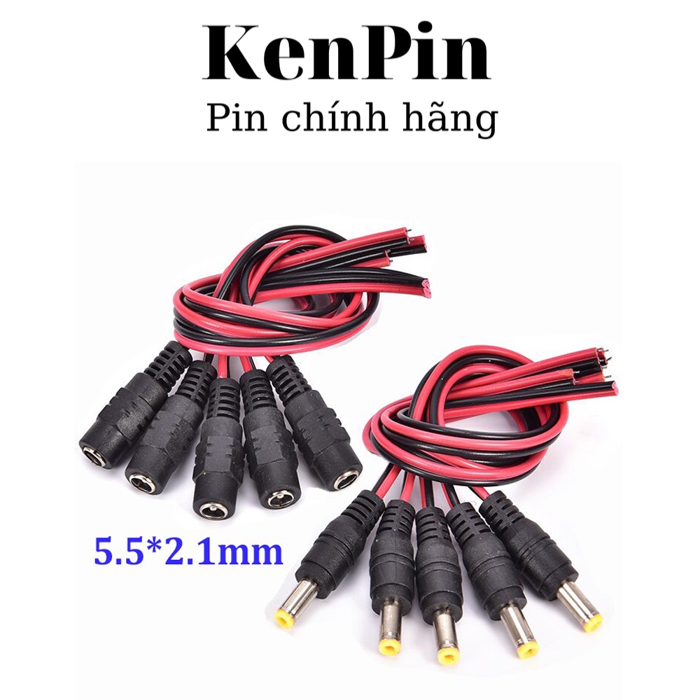Dây Jack nguồn DC 5.5x2.1mm Jack DC có dây đực cái DJ01