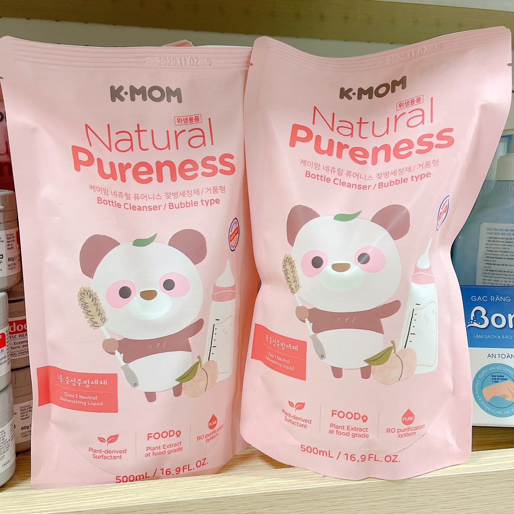 nước rửa bình kmom dạng túi / chai 500ml