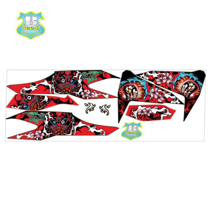 Tem vario 150 DARUMA đỏ đen
