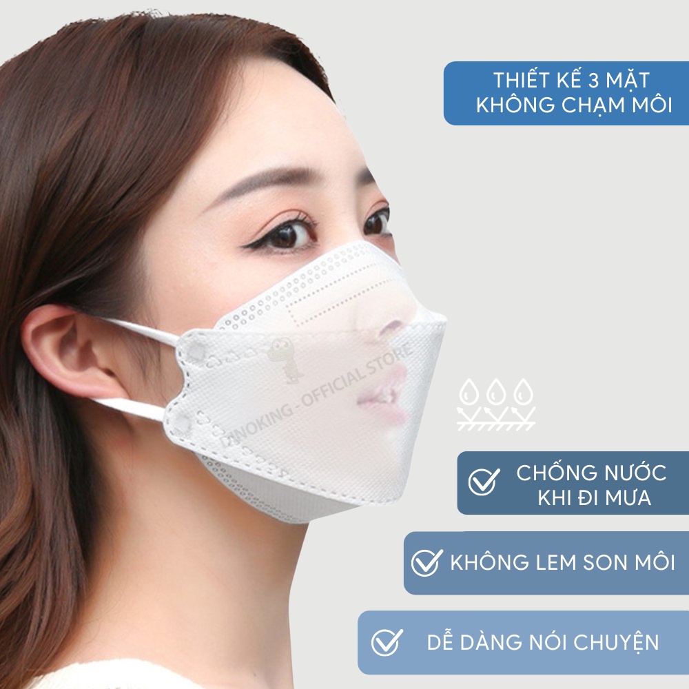 Khẩu trang KF94 4D mask UNIQ (chính hãng UNIMASK) Khẩu trang y tế 4 lớp Hàn Quốc kháng khuẩn chống bụi mịn KT01
