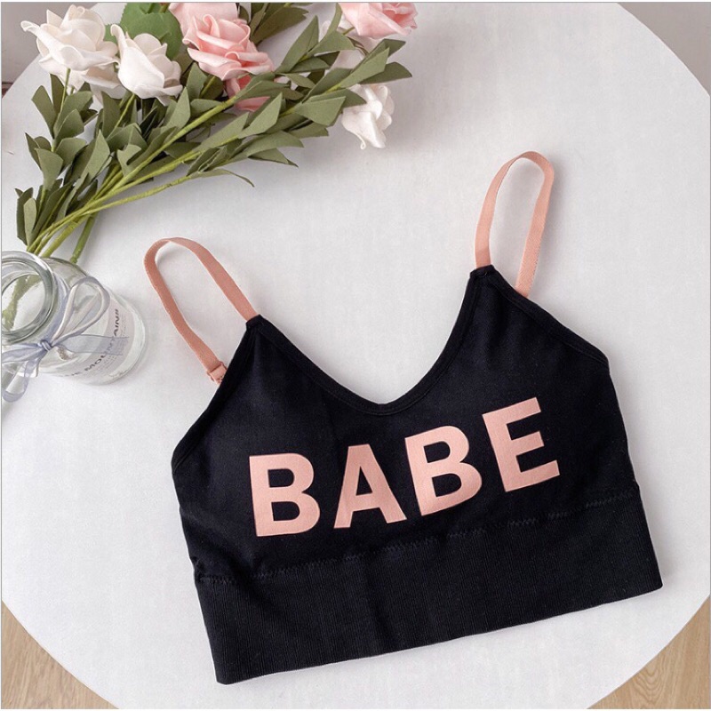 Áo Nữ Baby Cotton Chất Đẹp, Bra Nữ Chữ U Babe Siêu Cute Tập Gym, Thể Thao, Đi Biển Dạo Phố