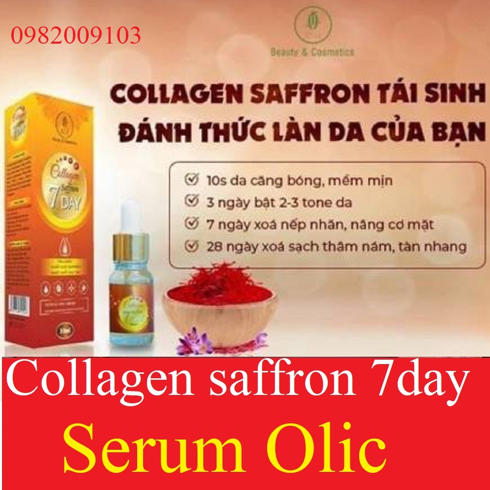 Dưỡng da trắng sáng SERUM COLLAGEN SAFFRON 7 day OLIC