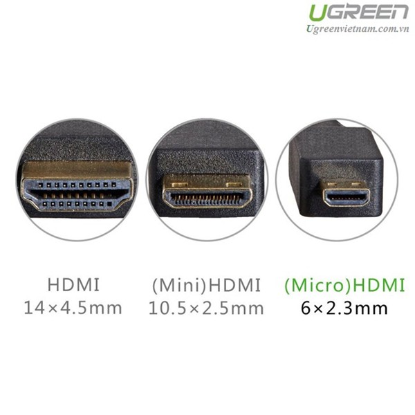 Cáp chuyển đổi micro HDMI to HDMI âm dài 20cm Ugreen 20134