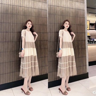 Váy bầu mùa hè dáng dài chất cotton ks2v
