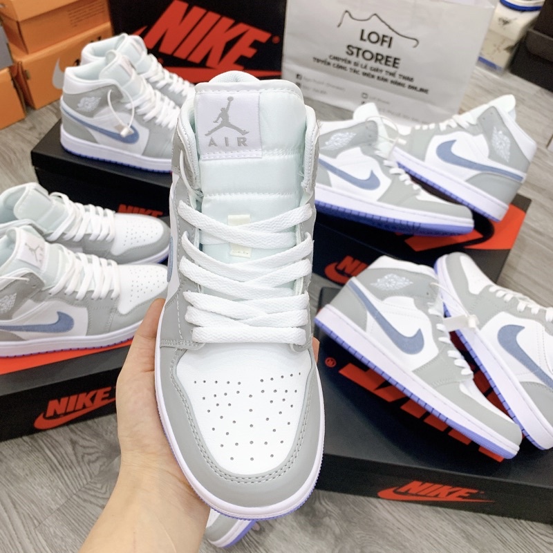 [ẢNH THẬT] Giày Sneaker Jordan 1 Mid SE Wolf Grey phiên bản cao cấp X OG