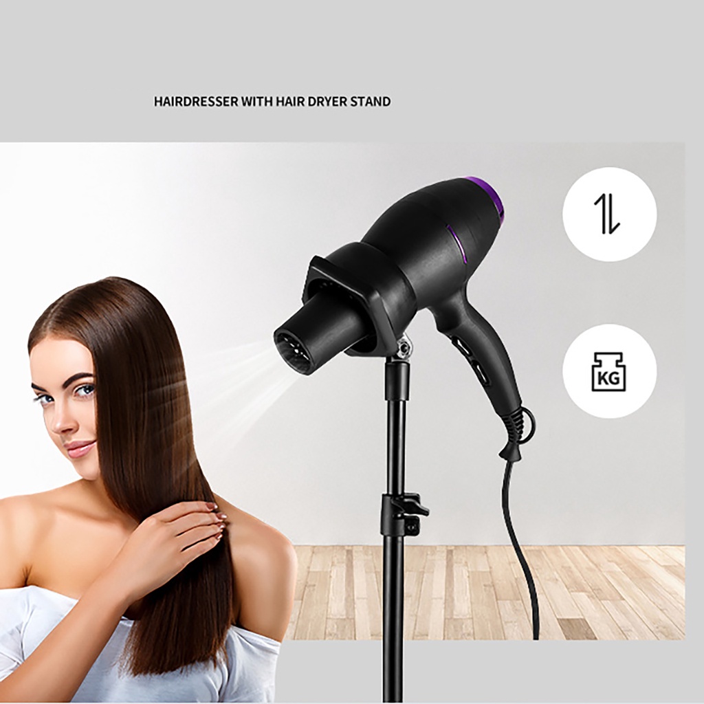 Giá Đỡ Máy Sấy Tóc Xoay 180 Độ Có Đế Điều Chỉnh Chiều Cao Tiện Dụng