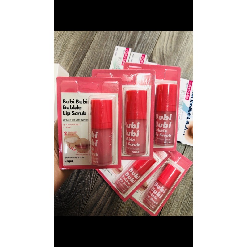 Tẩy Tế Bào Chết Sủi Bọt Cho Môi Unpa Bubi Bubi Bubble Lip Scrub 10ml | BigBuy360 - bigbuy360.vn