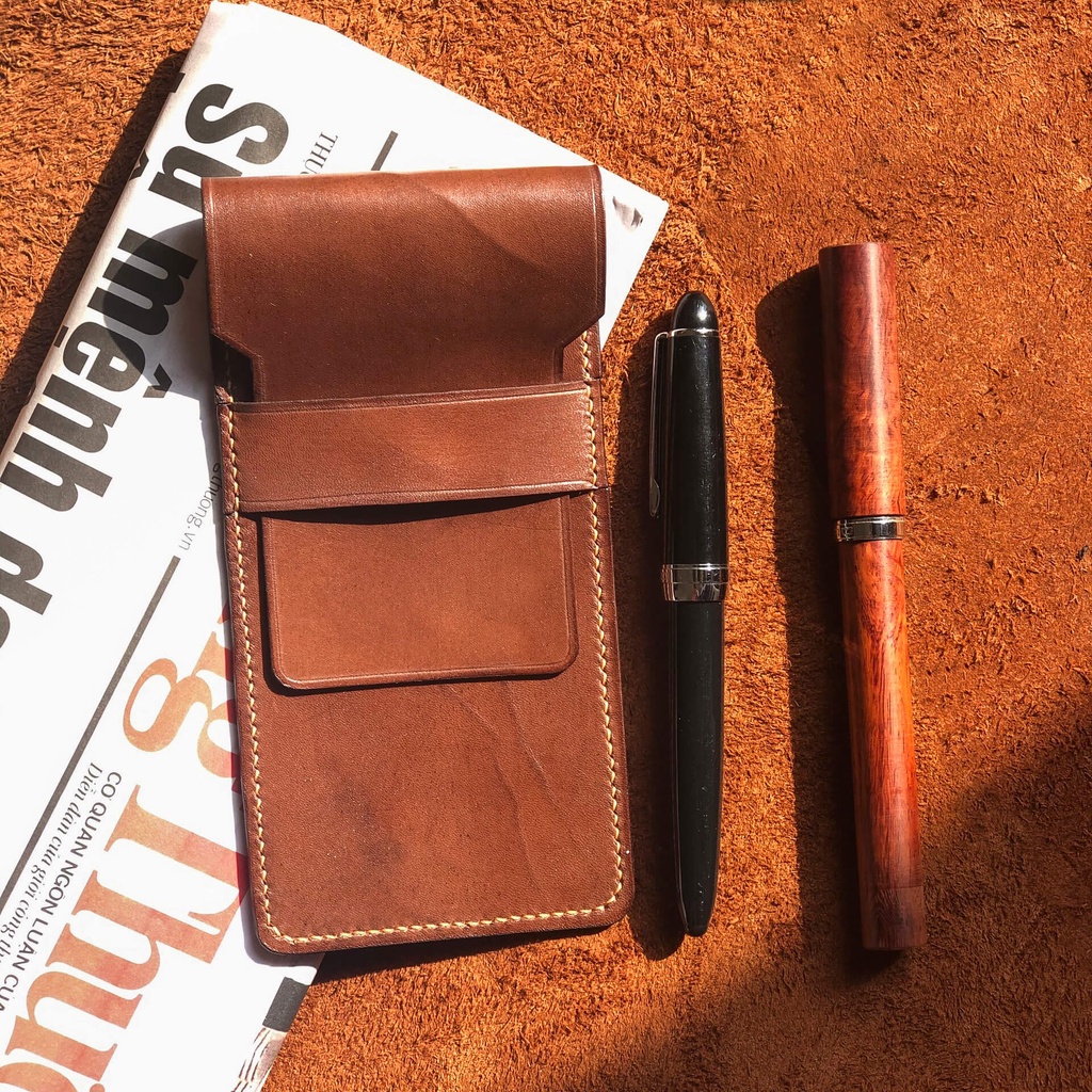 Bao Da Đựng Bút Pencase Art, Bao Bút Da Veg Nhập Bangladesh