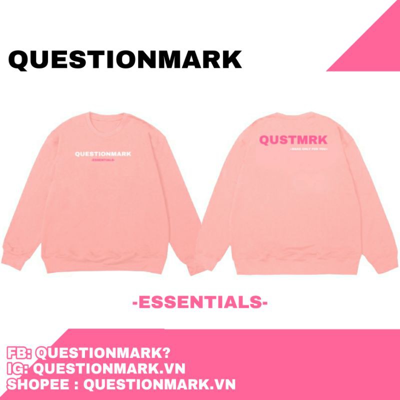 [4 PHỐI MÀU] Sweater ESSENTIALS big logo brand name hihi "local brand" | BigBuy360 - bigbuy360.vn