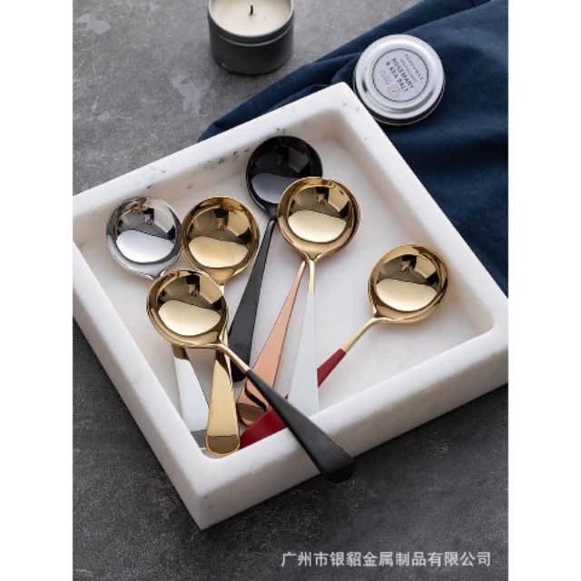 SET 5 THÌA INOX MẠ VÀNG