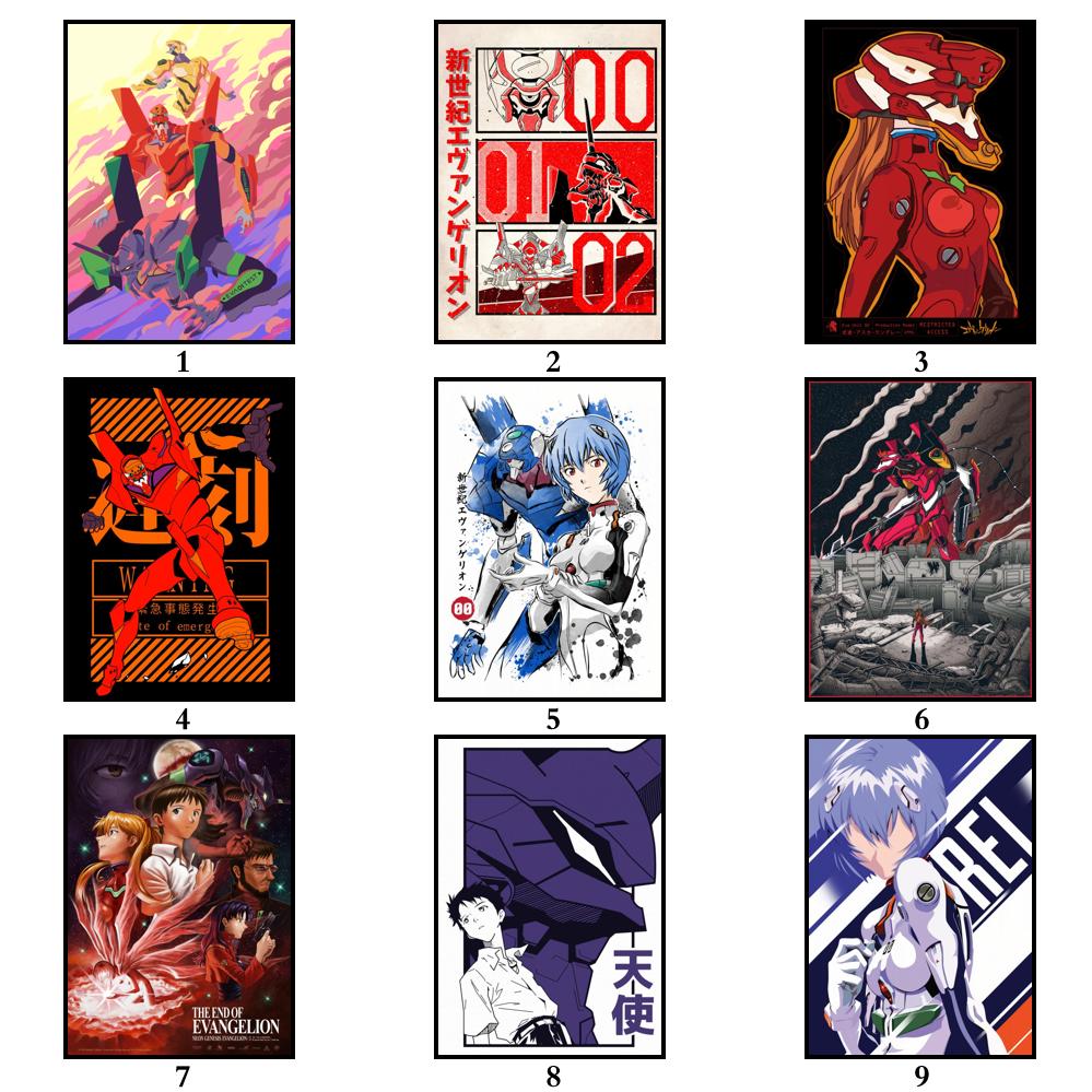 Tranh treo tường EVA 41 thiết kế họa tiết Anime NEON GENESIS EVANGELION màu trắng cho quán cà phê/nhà/quán Bar 2