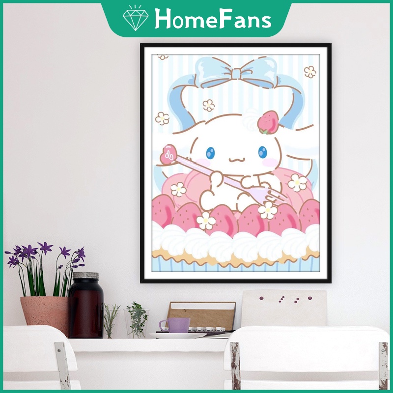 Bộ Tranh Đính Đá 5D Tự Làm 40x50cm Hình Xe Đẩy Em Bé Trang Trí Nhà Cửa