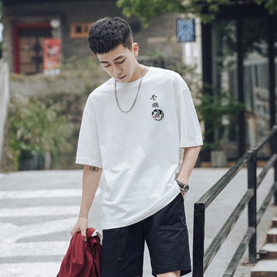 ÁO thun tay lỡ Unisex Thơ Trung Quốc, áo phông streetwear nam nữ | WebRaoVat - webraovat.net.vn