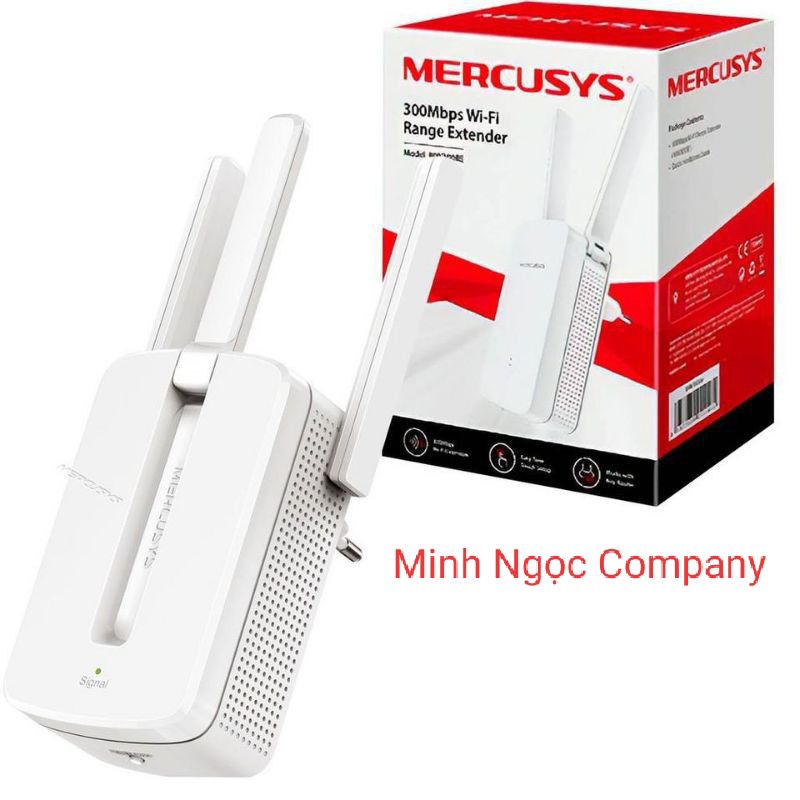 Bộ kích sóng WiFi xuyên tường Mercusys MW300RE - Hàng Chính Hãng