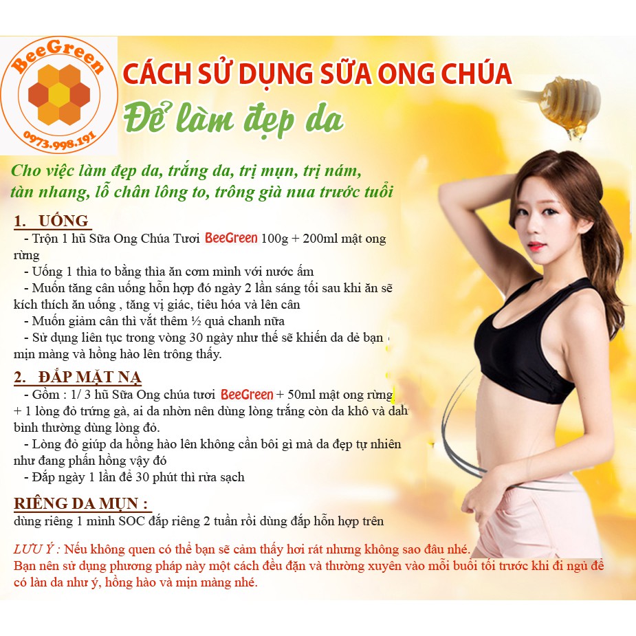 Sữa Ong Chúa Tươi Nguyên Chất 100% ( Tặng Cọ )