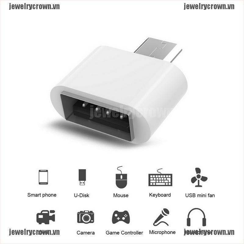 [Crown]2pcs Micro USB Male To USB A 2.0 Adaptador OTG Convertidor Adapter Converter [VN] | BigBuy360 - bigbuy360.vn