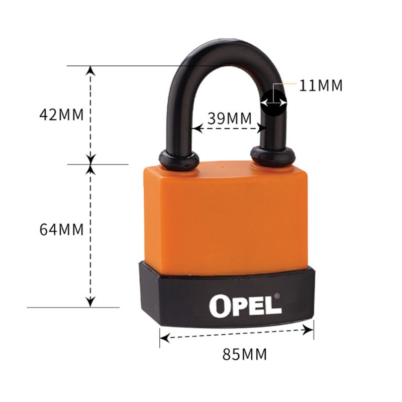 Ổ Khóa An Ninh Bằng Sắt Với Vỏ PVC Bảo Vệ Tiện Dụng