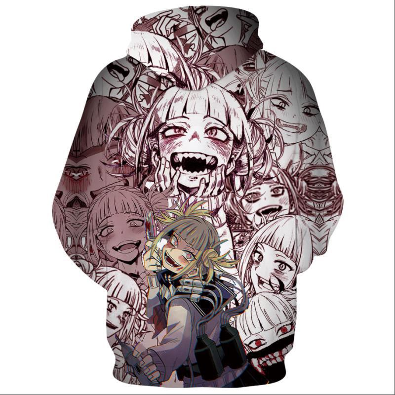 Ready Stock Men Clothing Boy Animation My Hero Academy Himiko Toga 3D Ahegao Cosplay Long Sleeve Pullover Hoodies | BigBuy360 - bigbuy360.vn