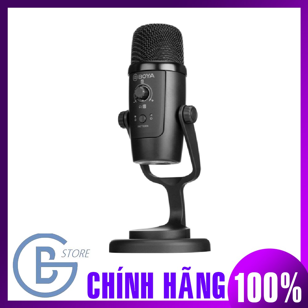 Micro Thu Âm BOYA BY-PM500, Cổng Chuẩn USB CONDENSER Dùng Thu Cho Điện Thoại, Máy Tính, PC