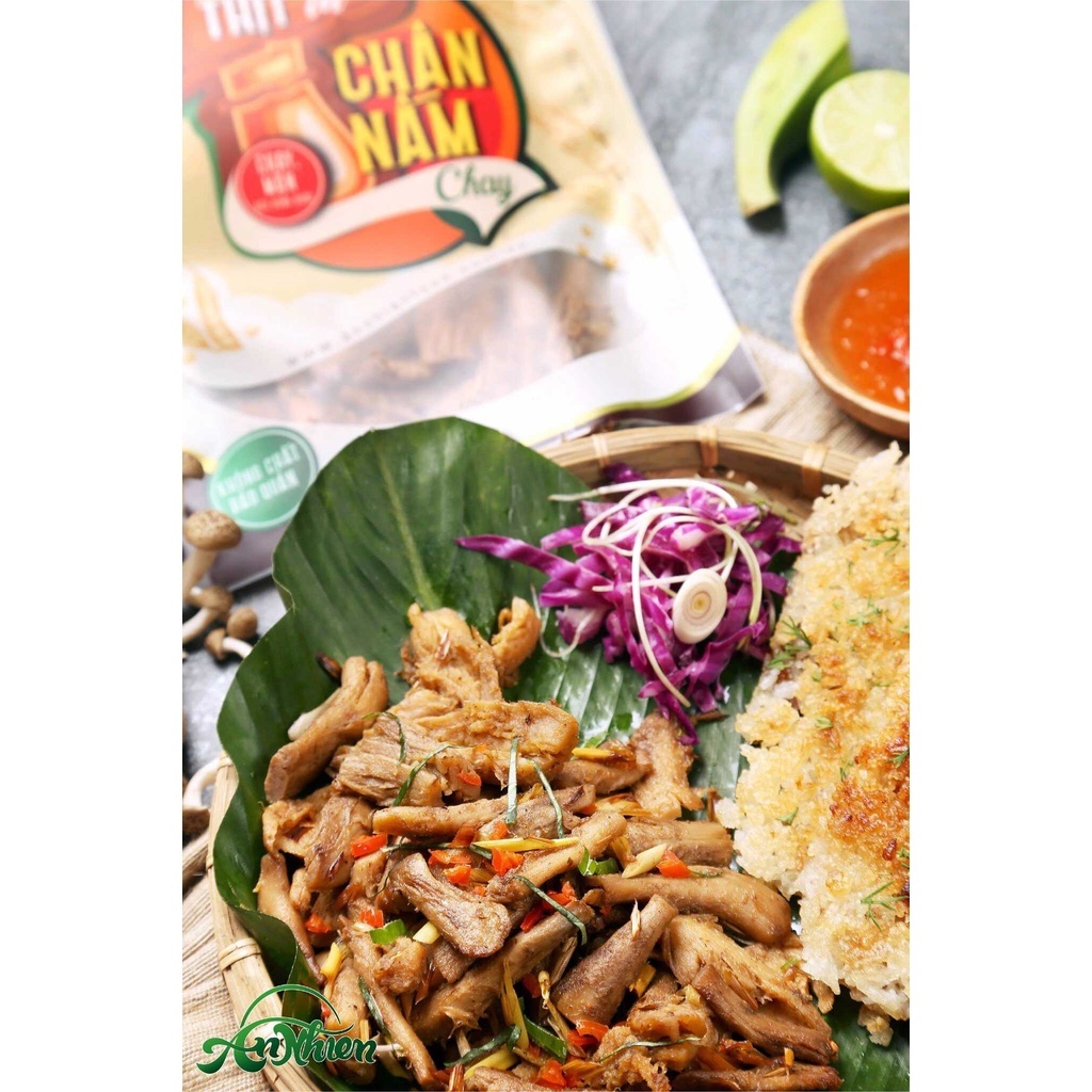 HÀNG CÔNG TY, Thịt Từ Chân Nấm Chay An Nhiên 300g, Thực Phẩm Chay Dinh Dưỡng, Thuần Chay MUA 1 TẶNG 1 KHAY ĐÁ 21 VIÊN