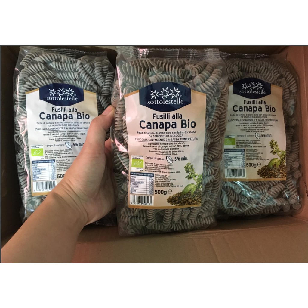 Nui Ống Hạt Gai Nguyên Cám Hữu Cơ Sottolestelle 500g