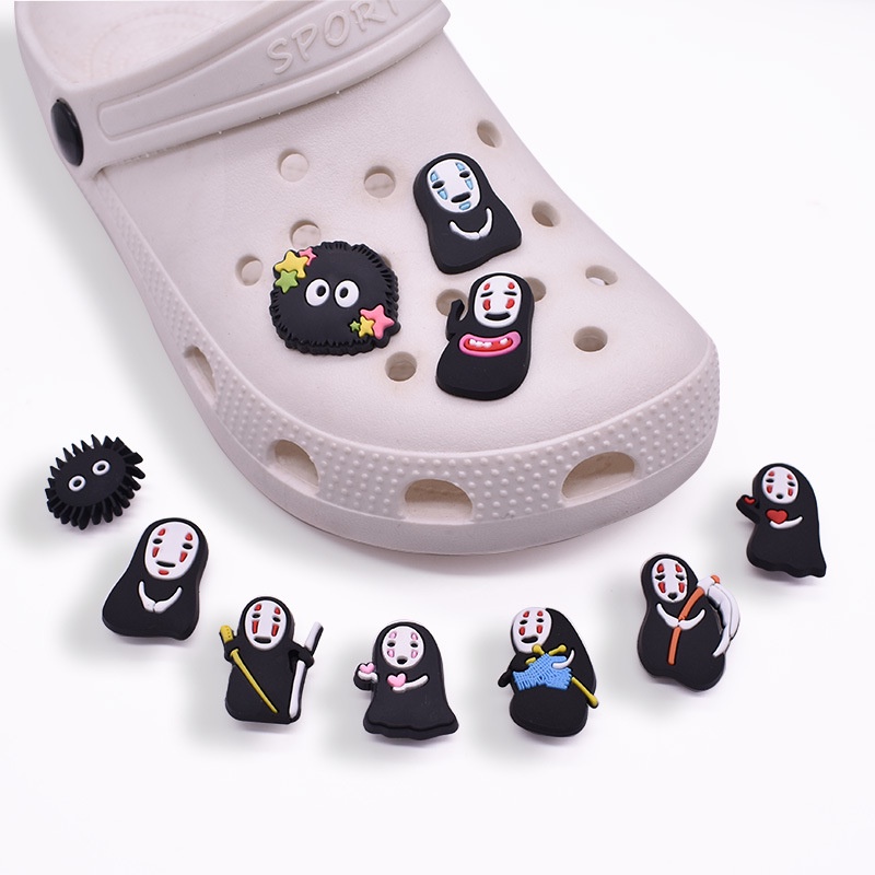 Phụ Kiện Trang Trí Giày / Dây Đeo Cổ Tay Bằng Cao Su PVC Mềm Họa Tiết Hoạt Hình Spirited Away Dễ Thương