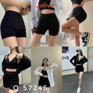 Quần legging đùi lửng cạp chun cao co giãn 4 chiều jolivo m.003.s