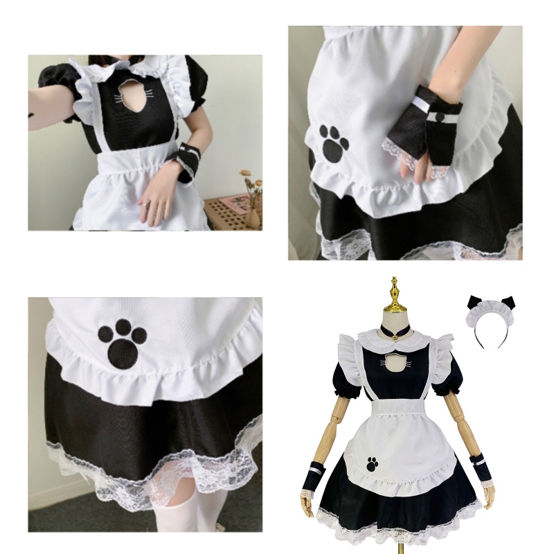 Bộ Đồ Hóa Trang Cô Hầu Gái Phong Cách Gothic Lolita