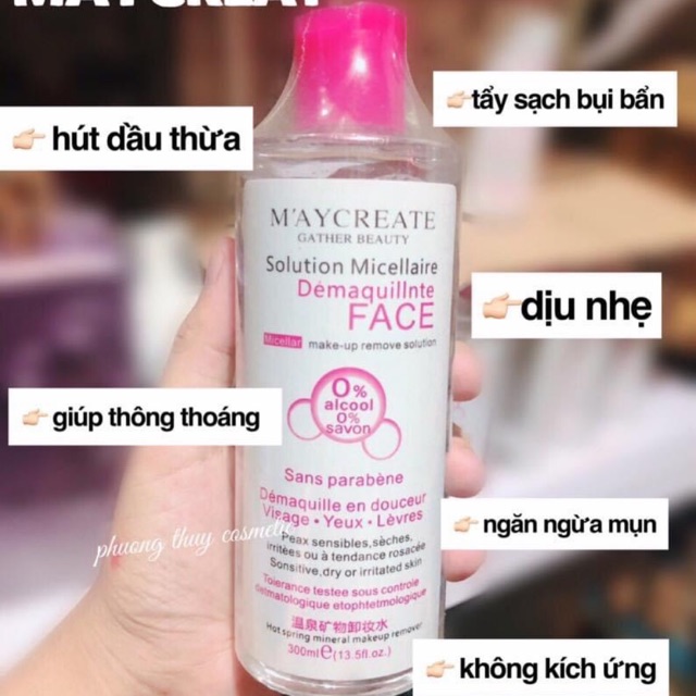Nước Tẩy Trang Maycreate  300ml