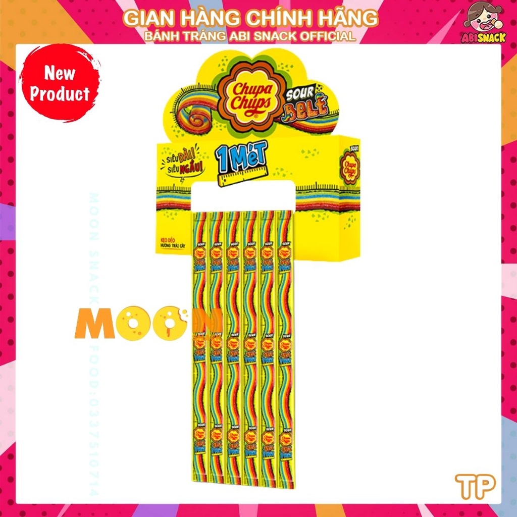 Kẹo dẻo Chupa Chups Cầu Vồng Sour Belt DÀI TẬN 1 MÉT chua chua ngọt ngọt