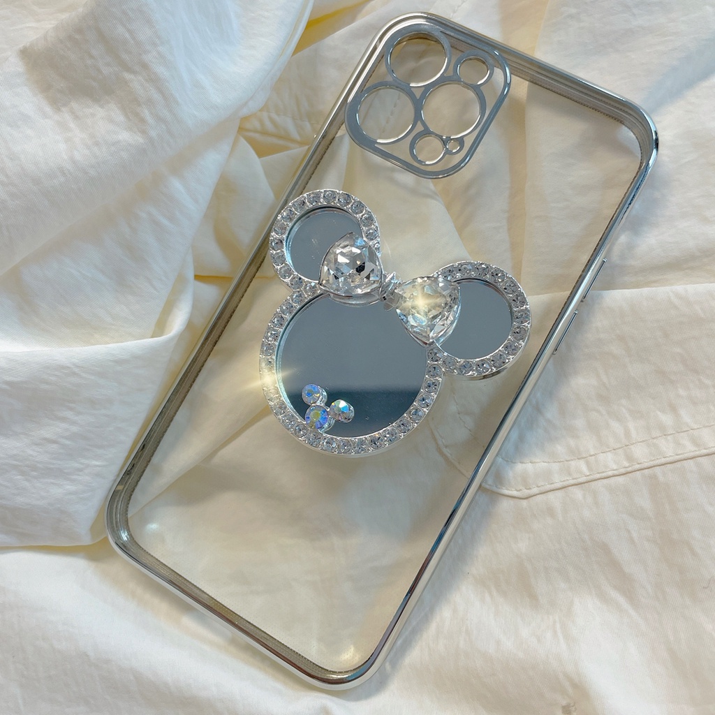 Ốp Điện Thoại Mạ Điện Hình Chuột Mickey Cho Iphone12 11 pro max xs max xr x 7 8 plus