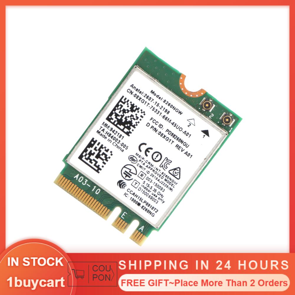 1buycart 2.4/5Ghz Dual-band 8260NGW AC Wireless Card BT4.1 For Xps 12 13 15