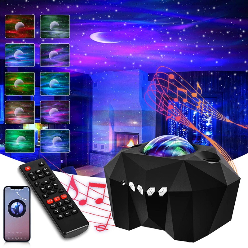Ánh sáng phương Bắc Máy chiếu bầu trời đầy sao Cực quang Máy chiếu sao đêm Tinh vân Đèn mặt trăng có Bluetooth