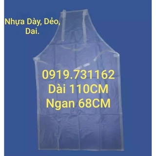 Tạp Dề Nhựa PVC Trắng Trong. Yếm Nhựa Chống Thấm Nước. Tạp Dề Phòng Pha Chế