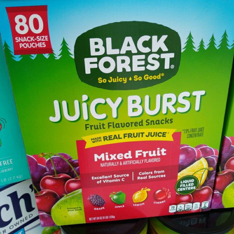 (3/2022)Gói kẹo kẻo nhân nước trái cây black forest juicy burst | BigBuy360 - bigbuy360.vn