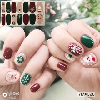 Miếng dán móng tay Nail Sticker trang trí phong cách Giáng Sinh (bảng 1)