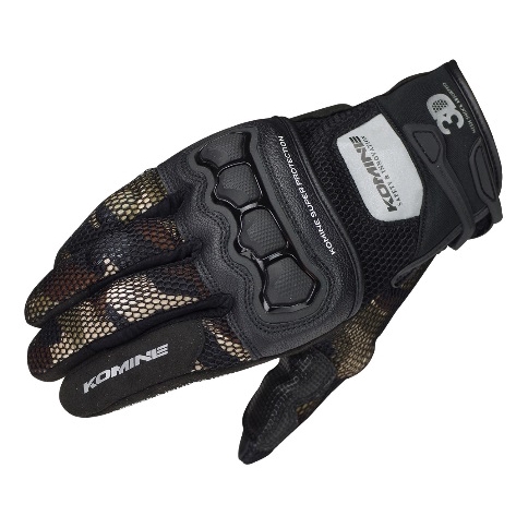 Găng Tay Lái Xe Mô Tô Phối Lưới 3D KOMINE GK215 Cho Nam