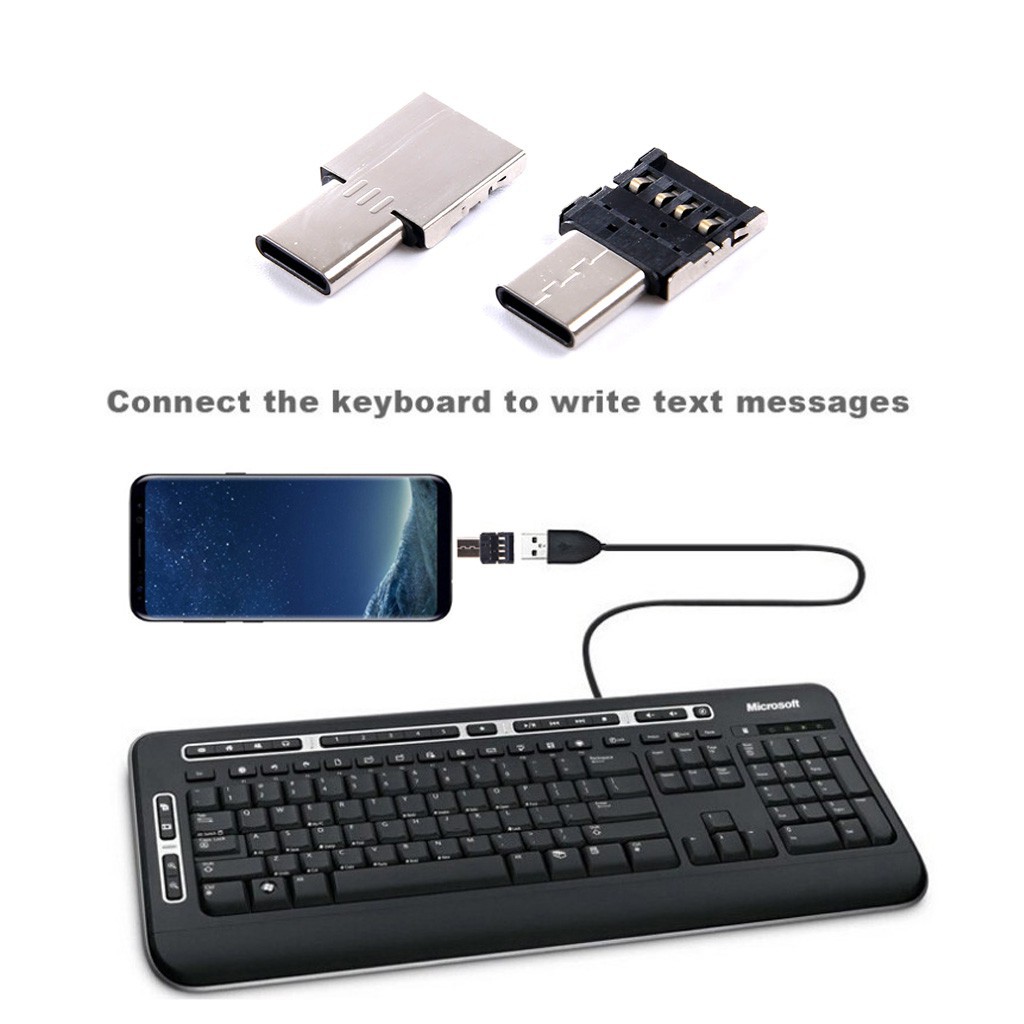Đầu chuyển đổi Type C sang USB OTG cho đĩa USB Flash Note8/điện thoại Android
