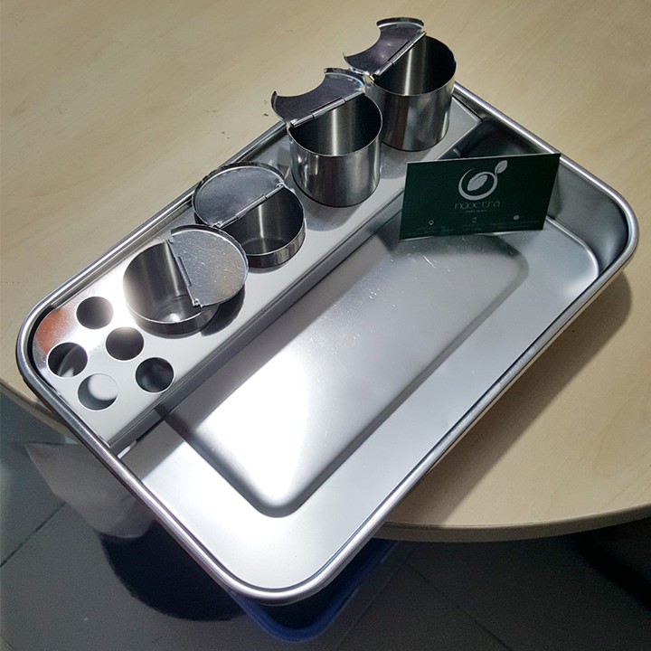 Bộ khay + hủ inox