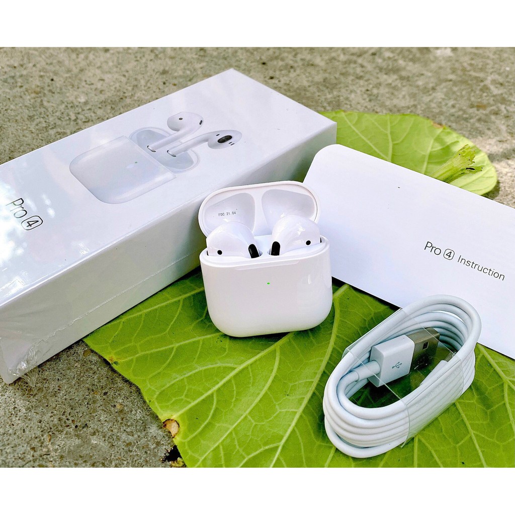 Airpod Pro 4 Bản Quốc Tế Cao Cấp Định Vị Đổi Tên Tai Nghe Không Dây Dùng Cho IOS - Android