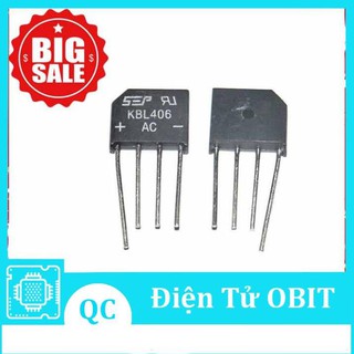 Diode chỉnh lưu cầu 4A Dẹt ( KBL406 4A 600V)