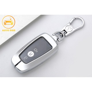 Ốp khóa Ford Everest Ranger Ecosport Titan Bạc Đen Nâu TPU chống sốc va đập, bảo vệ chìa smartkey
