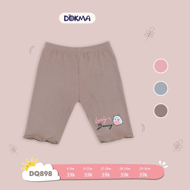 Quần lửng legging Dokma bé gái 6-36 tháng