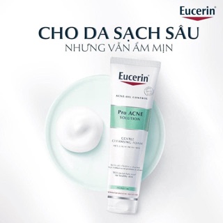 Sữa Rửa Mặt Eucerin Pro Acne Solution Gentle Cleansing Foam 150g