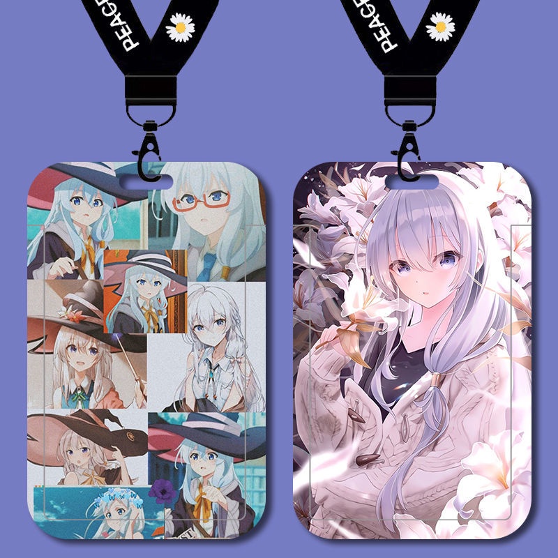 Wandering Witch: The Journey of Elaina Card Sleeve Personality Ilyina Another World Student Meal Card Cool Bus Card Cute Crossover Witch Protective Case collection magic name tag anime new cartoon