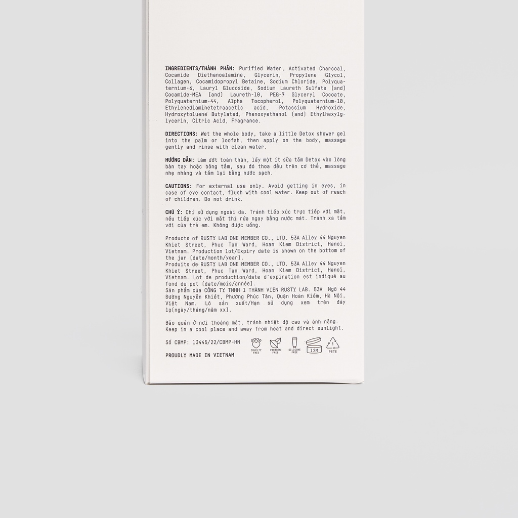 Sữa tắm tinh than tre Detox