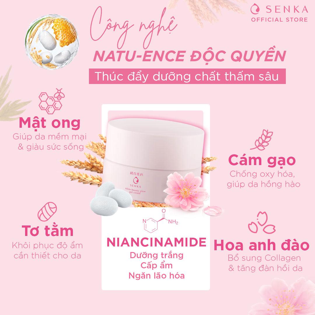 Kem dưỡng trắng da ban đêm Senka White Beauty Glow Gel Cream 50g 15538