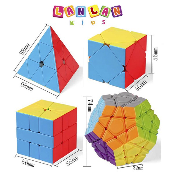 Rubik Carbon biến thể Moyu Meilong LANLAN KIDS đồ chơi thông minh