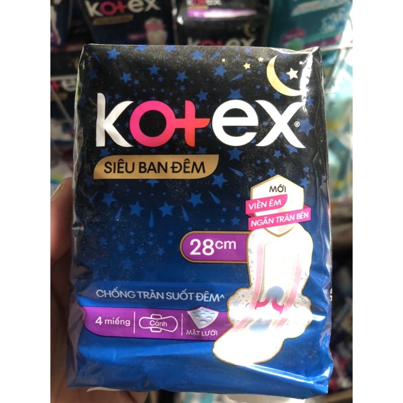 Băng Vệ Sinh Kotex Siêu Ban Đêm 28cm