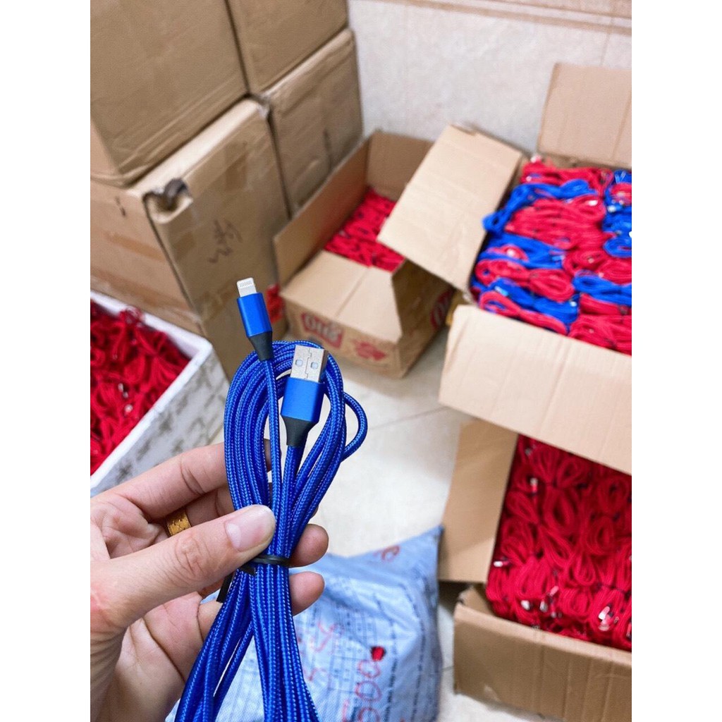 Dây Sạc IPhone, Android Dài 3M Bọc Dù Chống Đứt